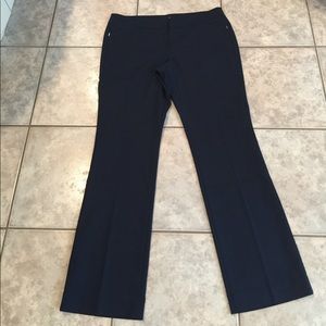 White House Black Market boot cut navy slacks sz12